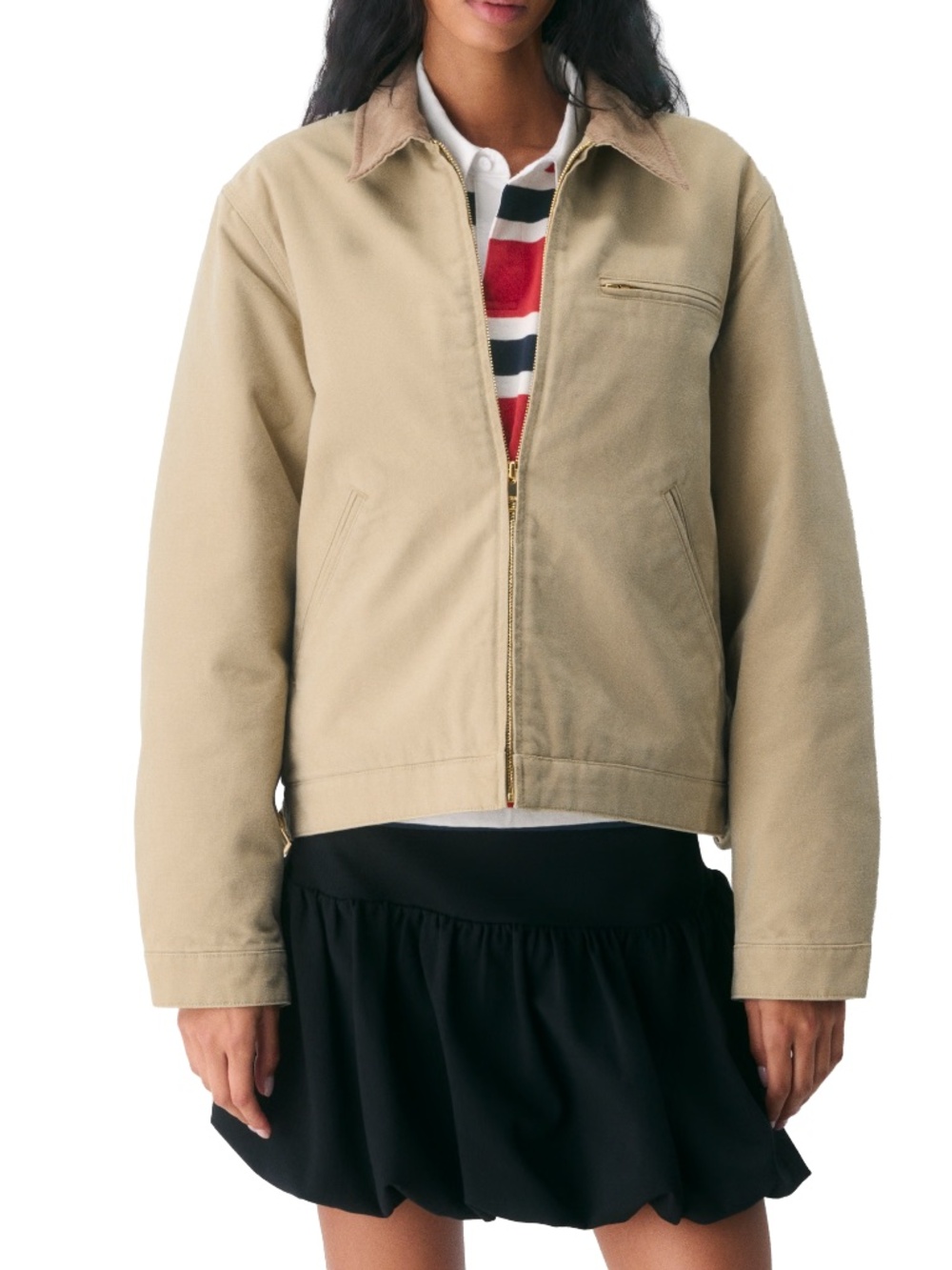 Tna Barkley Hip Workwear Jacket in Tan Khaki